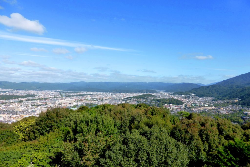 Shogunzuka Seiryu-den, Kyoto City from Obutai (Observatory)