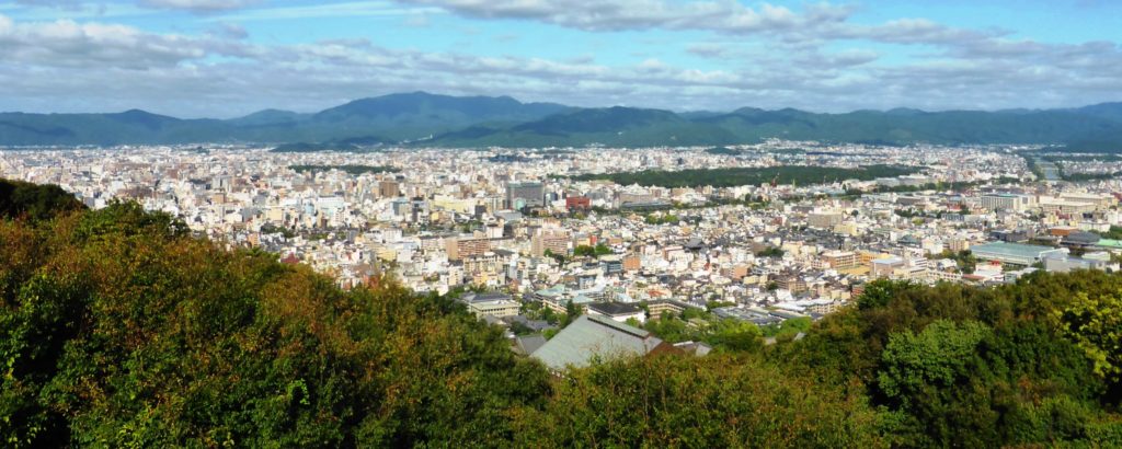 Shogunzuka Seiryu-den, Kyoto City from Obutai (Observatory)